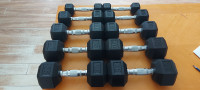 dumbbells, will separate, $2 per pound