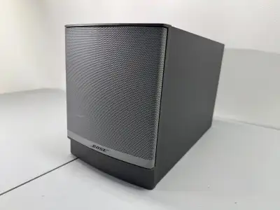 Nice compact subwoofer with surprising bass output. Works fine. Will demo. Note, this is only the su...