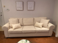 Brand new couch beige used 1 month sofa nouveau custom made