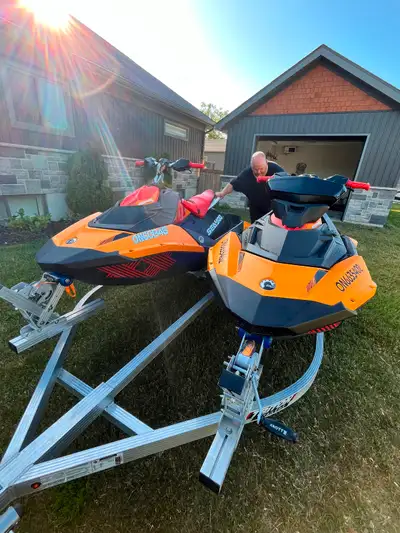 2 -seadoo trixxxx and titian trailer for sale! 2019-75 hours 3 seater 2018 -52 hours 2 seater IBR- r...