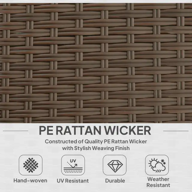 3pcs Modern Rattan Sofa Set, Wicker Patio Furniture Set with Cof in Patio & Garden Furniture in Markham / York Region - Image 5