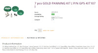 Gold pans and gold panning kits