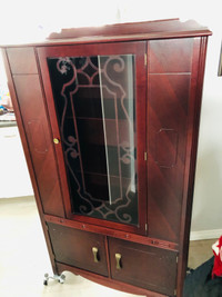 Beautiful Vintage Wood Cabinet Must Go $160