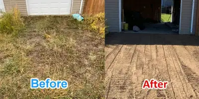 Yard leveling & grading, Material removal, Material spreading, View more