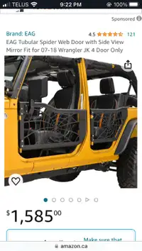 Brand new spyder doors with mirrors for 2007-2018 jeep wrangler