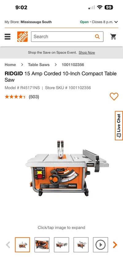 Brand New Table Saw in sealed original packaging, View more