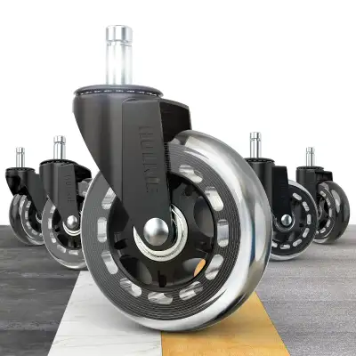 HOLKIE Office Chair Wheels 11x22mm 3" Desk Roller Blade 4pcsONLY, View more