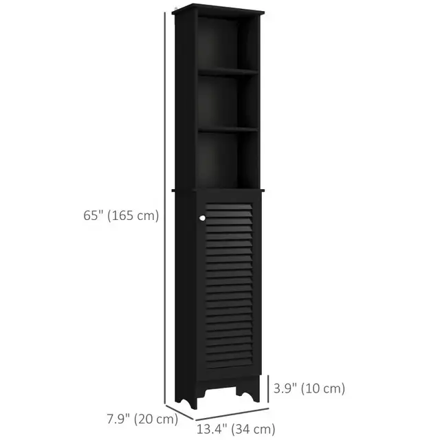 Tall Bathroom Storage Cabinet, Freestanding Linen Tower with 3-T in Bookcases & Shelving Units in Markham / York Region - Image 4