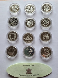 Canada 2000 Silver Millennium Quarters