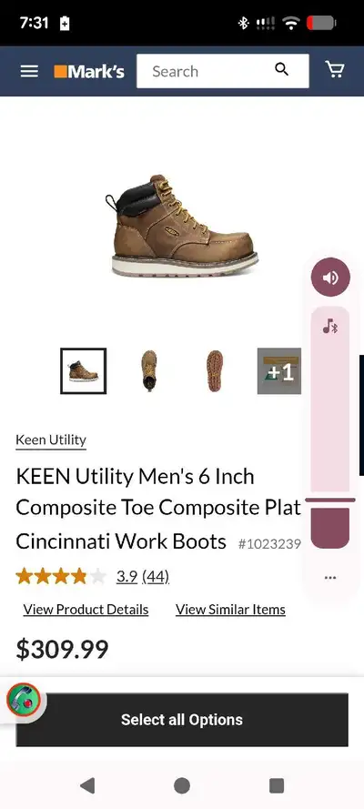 KEEN Utility Cincinnati Work Boots size 9 1/2, View more