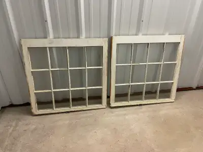 There a matching set, all glass is intact.. $75ea. Measurements in pics Each pain of glass is 6 1/2”...