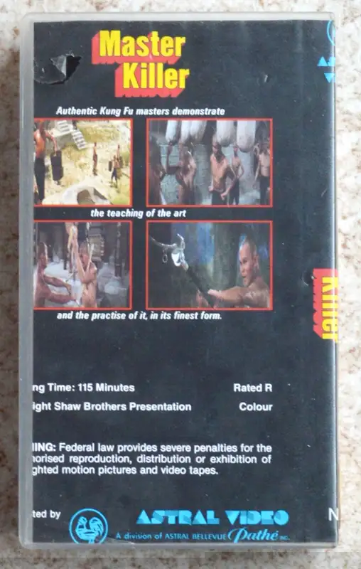 MASTER KILLER Kung-Fu VHS ENGLISH former rental video tape NTSC in CDs, DVDs & Blu-ray in City of Montréal - Image 3