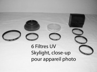 6 Filtres UV, Skylight, close-up pour appareil photo