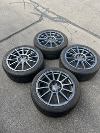 18 inch rota rims 5x114.3 cooper all season tires
