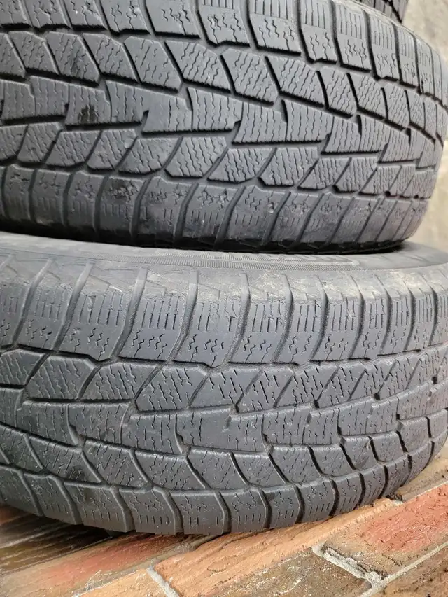 snow tires :4  x  225/65 r 17 on rims. in Tires & Rims in Hamilton - Image 3