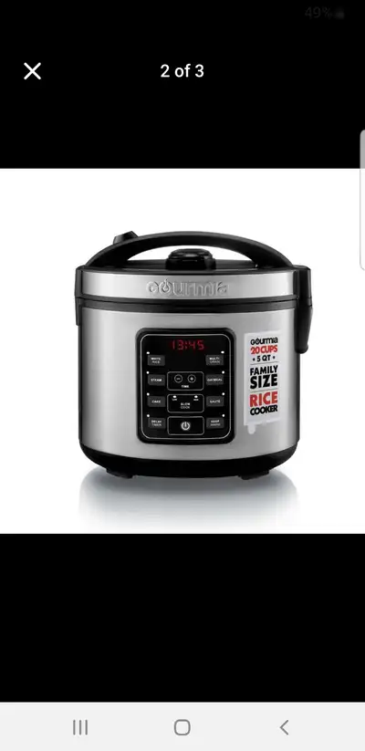 Brand new Gourmia 5 Qt Rice Cooker & Steamer, View more