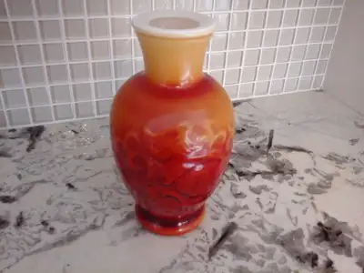 1981 Avon - Chinese  Red and Gold Vase, View more