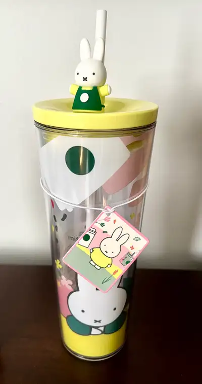 Starbucks x Miffy 24oz Tumbler  with Miffy Barista Topper  NEW!, View more
