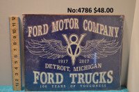Annonce tôle métal Ford Motor company.  Repro