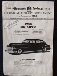 1948 Thompson Products Technical Library Supplements