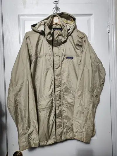 Patagonia Rain Jacket Beige Water Resistant MENS MEDIUM, View more