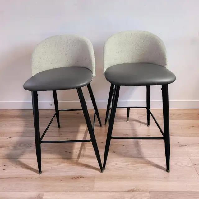Grey Barstools Set of 2