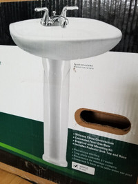 American standard marina pedestal sink and stand complete