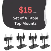 BRAND NEW || Case of 4 Table Top TV Mounts/ TV Stands