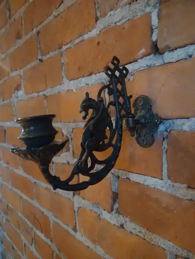 Chandelier Bronze Antique 1920 Fabriqué Italie 100$ Cash