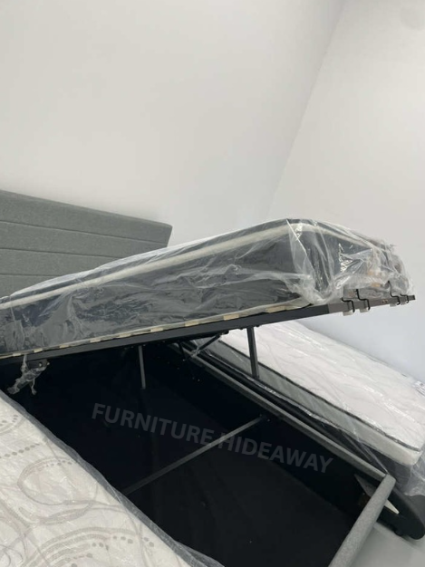 ROCCO HYDRAULIC BEDFRAME + BAMBOO PILLOWTOP MATTRESS in Beds & Mattresses in Nanaimo - Image 3