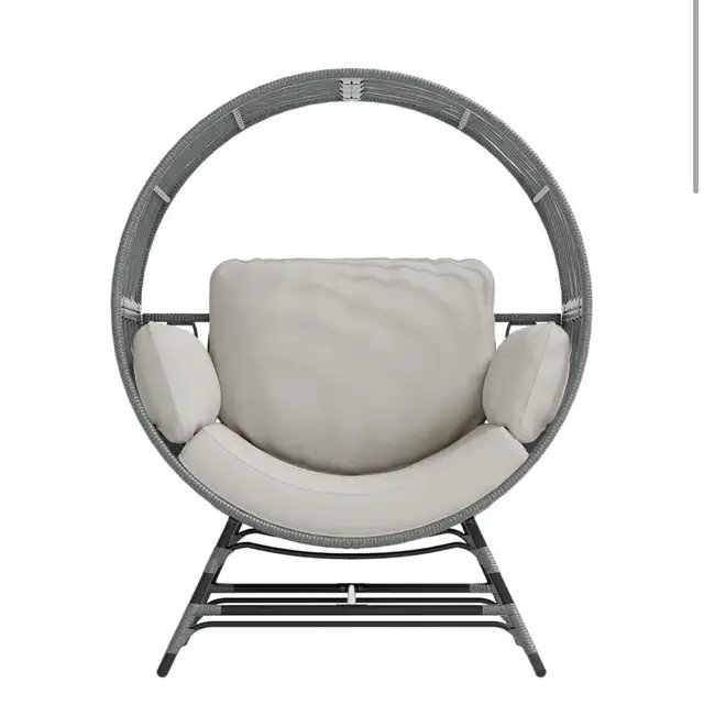 Bifanuo Round Wicker Outdoor Egg Chair  in Patio & Garden Furniture in Oshawa / Durham Region - Image 5