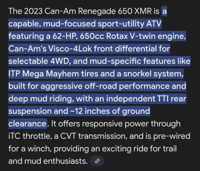 2023 renegade XMR 650 with 4106 km very well taken care and comes with cover pretty sure still has w...