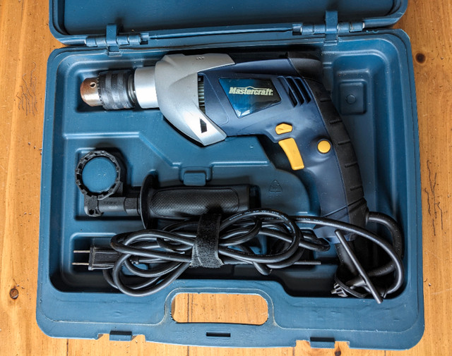 Mastercraft Corded Hammer Drill and Accessories in Power Tools in Sudbury