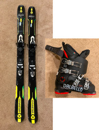 Dynastar skis with Look bindings and Dalbello boots (almost new)