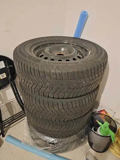 Winter tires with steel rims for sale asking $300or best offer. Used on mazda cx9 2018. Can be used...