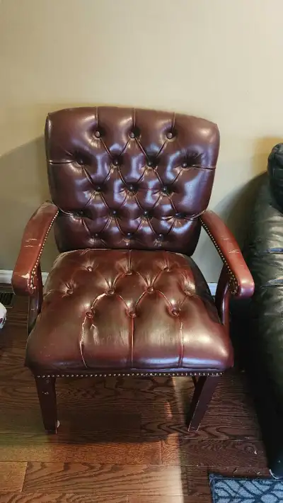 Brown Tufted Leather Office Chair, View more
