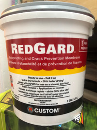 Red Gard waterproofing & crack prevention membrane