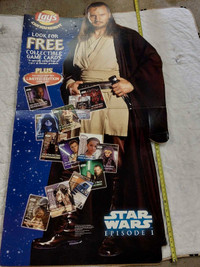 Star Wars Qui-Gon Jinn Rare Duel Advertising with Lays