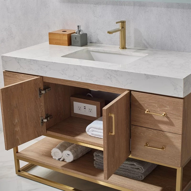 BRAND NEW 48" Single Bathroom Vanity with Marble Top in Cabinets & Countertops in Oakville / Halton Region - Image 3