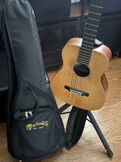 Martin LX1E Acoustic/Electric Guitar with Gig Bag Martin’s smallest guitar, but very big on tone qua...