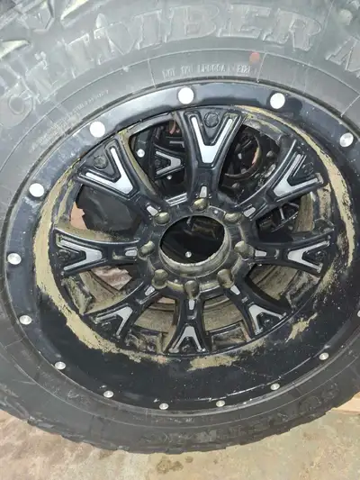 8x170 wheels and tires off a 2013 f250. 20 inch, no center caps, one tire is kinda messed up. Truck...