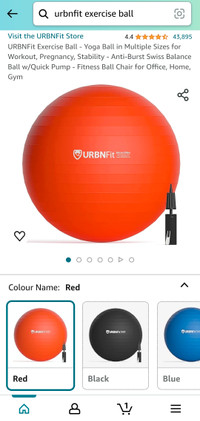 Brand-New Yoga fitness ball (red) 26inch
