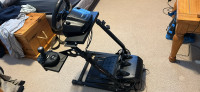 Logitech g920 wheel, pedals, shifter, and stand