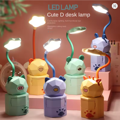 Kids Cute Cartoon Night Light Desk Lamp with Storage, View more