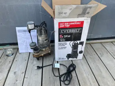 3/4 hp sump pump 6 years old, View more