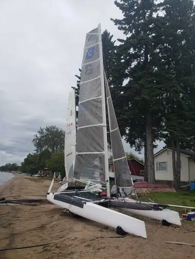 The F16 Blade 2008 for sale. The boat comes with Mylar Main sail and Jib, this F16 has a self tackin...