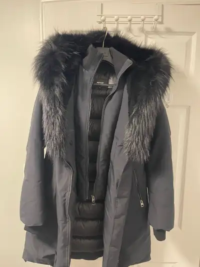 womans full black mackage trisha-bc down parka jacket, View more