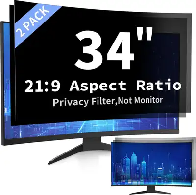 ❤️✅NEW IN BOX: 34 Inch Curved Computer Privacy Screen, View more