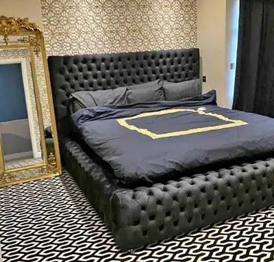 Ambassador Queen Size Velvet Finished Bed Frame – Brand New, View more
