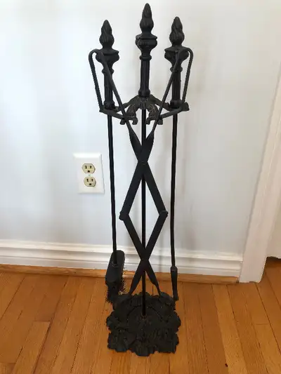 Black Fireplace Tool Set (4 pc), View more